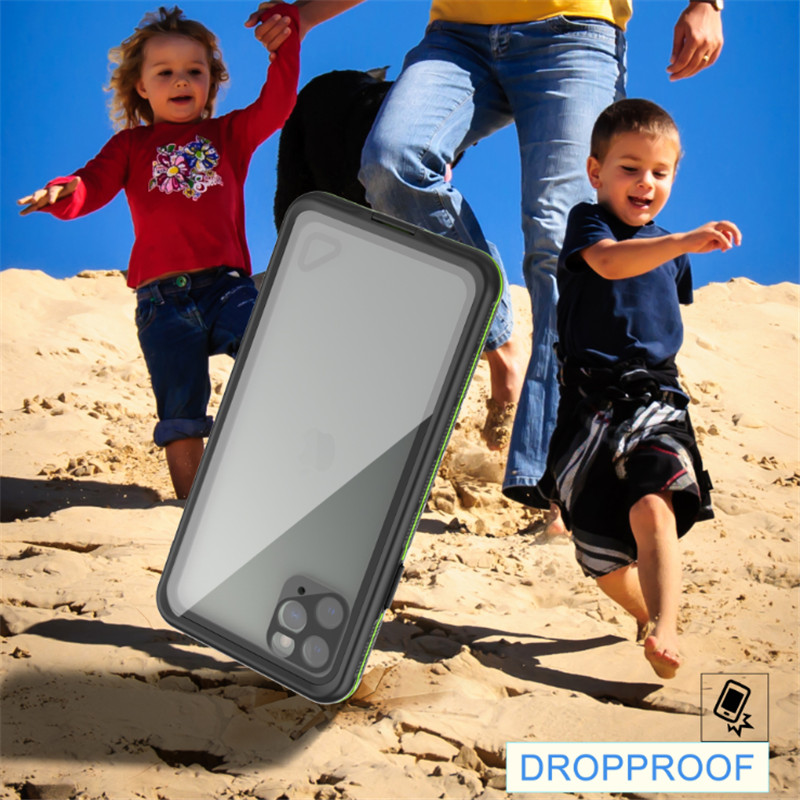 IPhone 11 CaSO à Prova de água com caixa de Vida do lanyard iPhone 11 impermeável (roxo) com cobertura traseira transparente