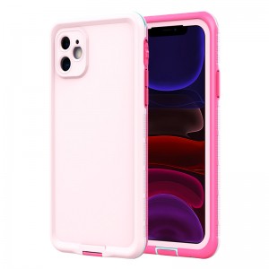 Caixa de telefone celular resistente à água caixa de iPhone Melhor impermeável para iPhone 11 ('rosa) com cobertura de cor sólida