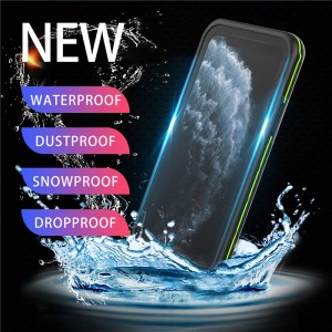 Caso de caixa impermeável universal à Prova d'água do celular iPhone telefone à Prova de água para iPhone 11 Pro ('preto) com cobertura de cor sólida