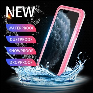 Apple iPhone 11 Pro impermeável 100 caixa de telefone à Prova d'água iPhone 11 puch à Prova d'água ('cor-de-rosa) com cobertura de cor sólida