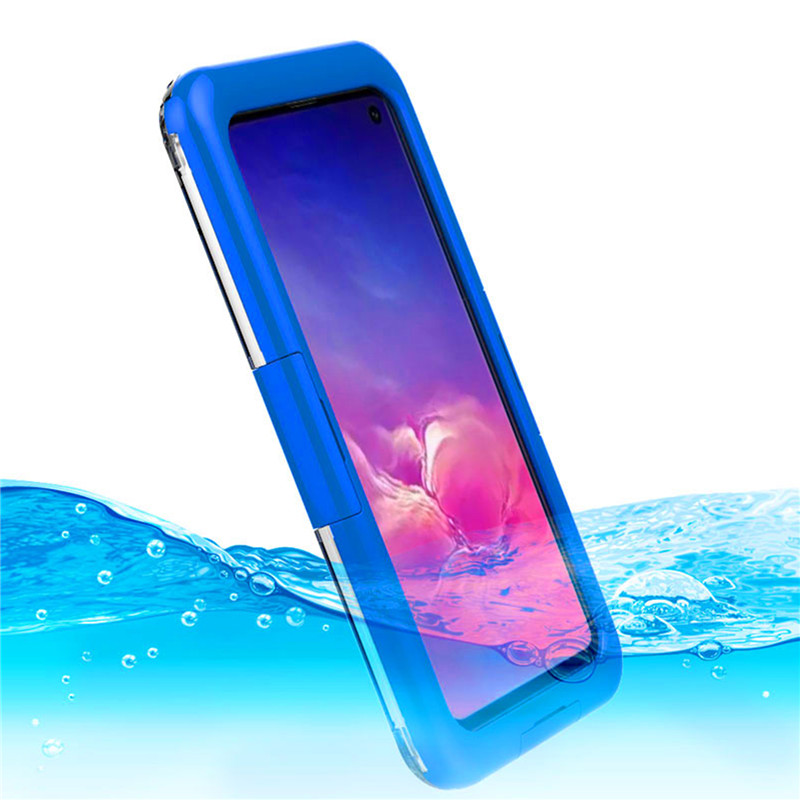 Proteção do telefone subaquático melhor caso de telefone à prova de vida para Samsung S10 (azul)