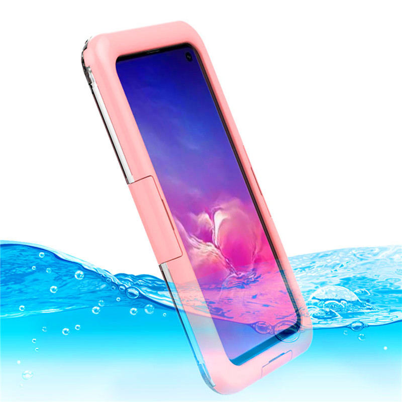 Nova capa de telefone à prova d'água barata para Samsung S10 (rosa)