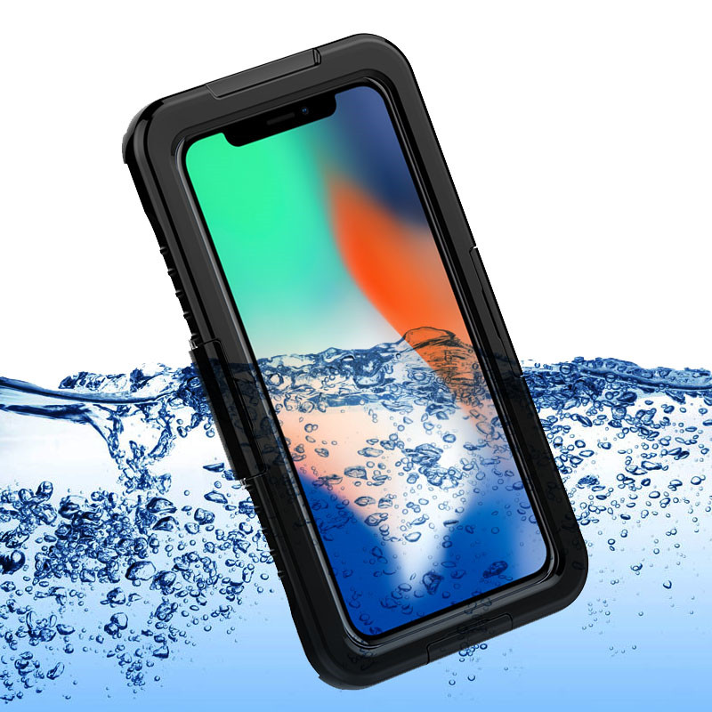 Apple iphone XS Max caso à prova de água para nadar (preto)